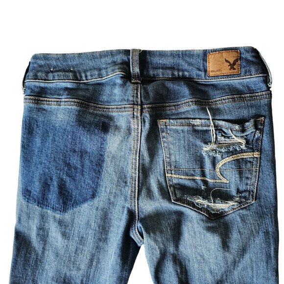 American Eagle Women's Boho Artist Distressed Jean's size 2 - Picture 4 of 12
